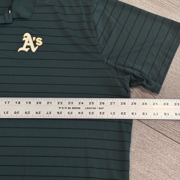 Nike DriFit MLB Baseball Oakland Athletics A's Polo Mens Size XXL Player Issued - Picture 5 of 8